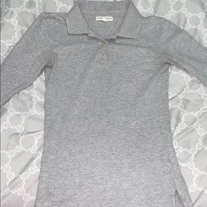 Aeropostale long sleeve gray polo